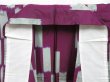 Photo7: 3313T10z320 Vintage Japanese Kimono Silk HITOE KOMON Kasuri Purple (7)