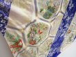 Photo3: 3313T15z1050  Japanese Kimono Silk FURISODE Butterfly Off-white (3)