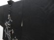 Photo2: 3318T08z560 Vintage Japanese Kimono Silk HAORI Nandin Black (2)