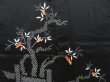 Photo3: 3318T08z560 Vintage Japanese Kimono Silk HAORI Nandin Black (3)