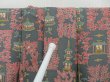 Photo8: 3318T04z860  Japanese Kimono Silk KOMON Tower Green-Gray (8)