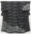 Photo2: 3322T07z1060  Japanese Kimono Silk TSUKESAGE Temple Black (2)