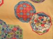 Photo6: 3322T10z1120 Vintage Japanese Kimono Silk KOMON Flowers Light orange (6)