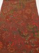 Photo1: 4A01z70  Japanese Kimono Crepe Silk  FABRIC Butterfly Red-Brown 42.5x13.4 (1)