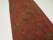 Photo3: 4A05z100  Japanese Kimono Crepe Silk  FABRIC Butterfly Red-Brown 60.6x13.4 (3)