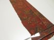 Photo2: 4A07z50  Japanese Kimono Crepe Silk  FABRIC Butterfly Red-Brown 55.1x6.7 (2)