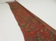 Photo4: 4A07z50  Japanese Kimono Crepe Silk  FABRIC Butterfly Red-Brown 55.1x6.7 (4)