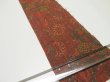 Photo2: 4A08z50  Japanese Kimono Crepe Silk  FABRIC Butterfly Red-Brown 55.1x6.7 (2)