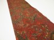 Photo3: 4A08z50  Japanese Kimono Crepe Silk  FABRIC Butterfly Red-Brown 55.1x6.7 (3)