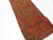 Photo2: 4A09z70  Japanese Kimono Crepe Silk  FABRIC Butterfly Red-Brown 76.4x6.7 (2)