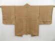 Photo1: 3326T05z580  Japanese Kimono Silk HAORI  Ochre (1)