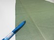 Photo7: 4J03z80  Japanese Kimono Silk  FABRIC Edo era scenery Grass green 46.5x14.2 (7)