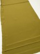 Photo3: 4K01z60  Japanese Kimono Silk  FABRIC Plain Dark olive 40.2x14.2 (3)