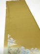 Photo5: 4K05z70  Japanese Kimono Silk  FABRIC Garden Dark olive 48.0x14.2 (5)