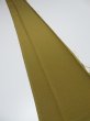 Photo1: 4K09z60  Japanese Kimono Silk  FABRIC Plain Dark olive 49.6x7.5 (1)