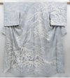 Photo1: 3403T05z990  Japanese Kimono Silk TSUKESAGE Snow tree Light gray (1)