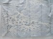 Photo5: 3403T05z990  Japanese Kimono Silk TSUKESAGE Snow tree Light gray (5)