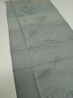 Photo4: 4K05z90  Japanese Kimono Silk  FABRIC Edo era scenery Blue-Gray 71.7x15.0 (4)