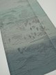 Photo2: 4K06z90  Japanese Kimono Silk  FABRIC Edo era scenery Blue-Gray 68.5x15.0 (2)