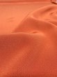 Photo1: 4K01z60  Japanese Kimono Silk  FABRIC Plain Orange-Brown 41.7x14.6 (1)