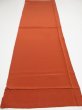 Photo5: 4K01z60  Japanese Kimono Silk  FABRIC Plain Orange-Brown 41.7x14.6 (5)