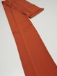 Photo3: 4K09z60  Japanese Kimono Silk  FABRIC Plain Orange-Brown 93.7x6.7 (3)