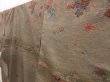 Photo2: 3405T01z1020  Japanese Kimono Silk TSUKESAGE Flowers Brown-Gray (2)