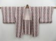 Photo5: 3405T05z540  Japanese Kimono Silk SHIBORI HAORI Bamboo Light purple (5)