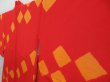 Photo2: 3405T10z620  Japanese Kimono Silk HAORI  Tomato red (2)