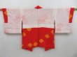 Photo5: 3405T10z620  Japanese Kimono Silk HAORI  Tomato red (5)