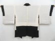 Photo6: 3405T11z550 Vintage Japanese Kimono Silk HAORI Butterfly Black (6)