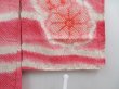 Photo5: 3405T12z620  Japanese Kimono Silk SHIBORI HAORI  Red-Pink (5)