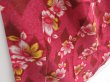 Photo3: 3406T04z750 Vintage Japanese Kimono Cotton KOMON Flower Red-Pink (3)