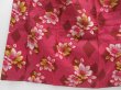 Photo4: 3406T04z750 Vintage Japanese Kimono Cotton KOMON Flower Red-Pink (4)