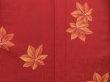 Photo5: 3406T07z850  Japanese Kimono Silk KOMON Maple Red-Brown (5)