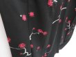 Photo3: 3406T13z1120  Japanese Kimono Crepe Silk KOMON Plum blossom Black (3)