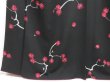 Photo4: 3406T13z1120  Japanese Kimono Crepe Silk KOMON Plum blossom Black (4)