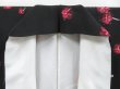 Photo7: 3406T13z1120  Japanese Kimono Crepe Silk KOMON Plum blossom Black (7)