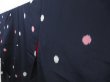 Photo2: 3410T01z770 Vintage Japanese Kimono Silk OMESHI KOMON Dot Dark navy (2)