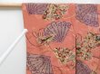 Photo8: 3410T05z530 Antique Japanese Kimono Silk HAORI Folding fan Coral pink (8)