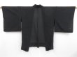 Photo1: 3410T10z290  Japanese Kimono Silk See through HAORI Flower Black (1)