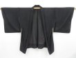 Photo6: 3410T10z290  Japanese Kimono Silk See through HAORI Flower Black (6)