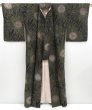 Photo8: 3410T14z1060 Vintage Japanese Kimono Silk KOMON Chrysanthemum Black (8)