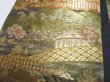 Photo3: 3509Y11z810  Japanese Kimono Silk FUKURO OBI Kinkakuji Gold 170.1x12.2 (3)