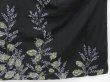 Photo7: 3413T06z950 Vintage Japanese Kimono Silk TSUKESAGE Plants Black (7)