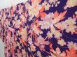 Photo3: 3416T05z530 Antique Japanese Kimono Silk JUBAN Flowers Grape (3)