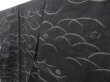 Photo2: 3416T11z470 Vintage Japanese Kimono Linen SUMMER KOMON Dark gray (2)