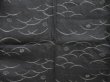 Photo5: 3416T11z470 Vintage Japanese Kimono Linen SUMMER KOMON Dark gray (5)