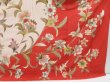 Photo7: 3416T14z890 Vintage Japanese Kimono Silk TSUKESAGE Flower Orange-Red (7)