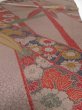 Photo3: 3R02z60  Japanese Kimono Silk  FABRIC Bamboo grass Brown-Gray 43.3x13.8 (3)